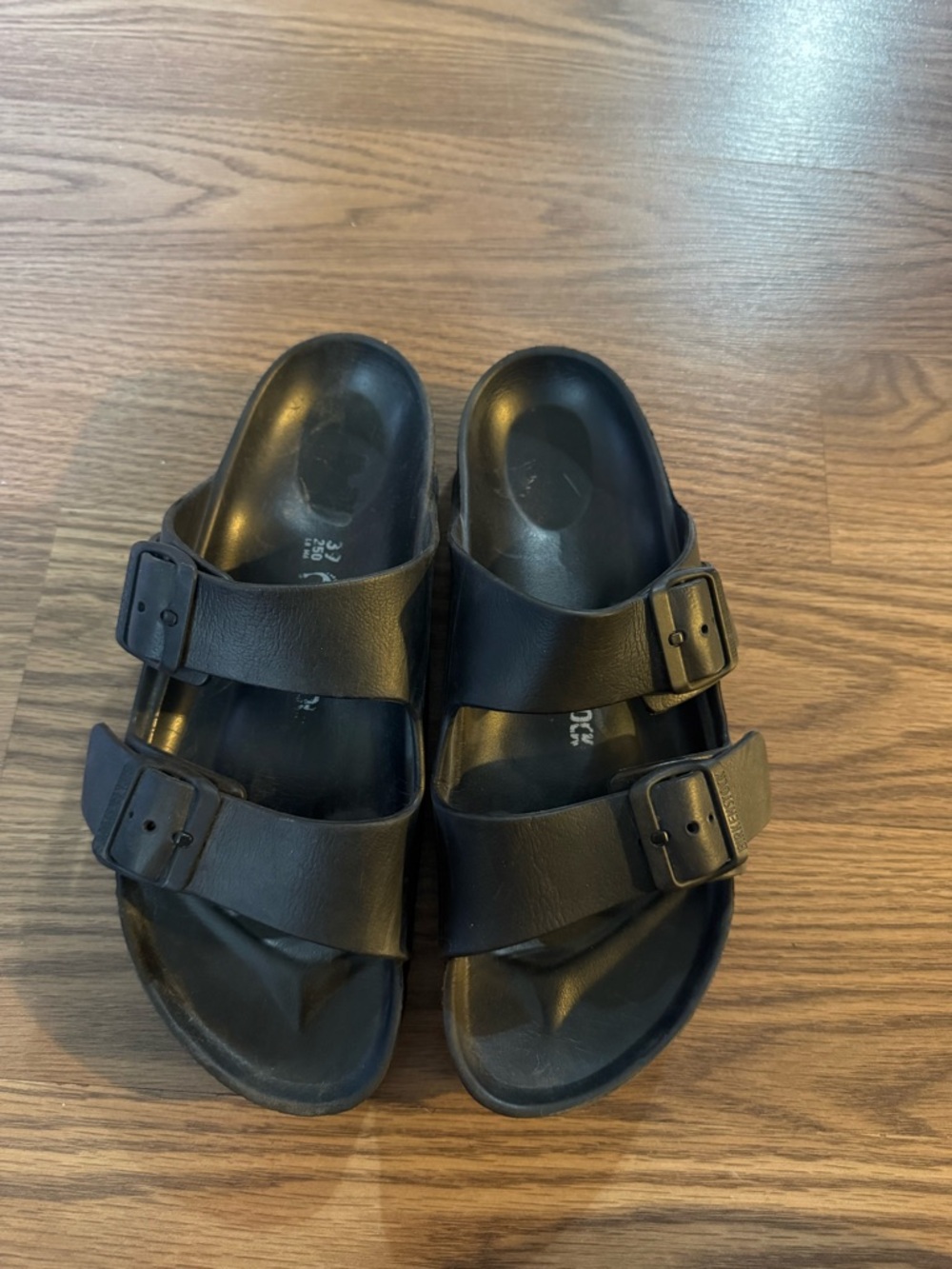 Birkenstock Black Slide Sandals with Double Straps
